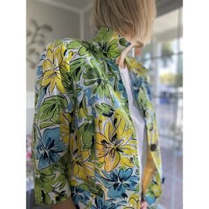 Kim Rogers Summer women's jacket. Size 12 100%cotton Multicolor